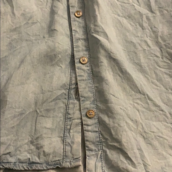 Blue button up shirt. New York & Company Jeans. - Picture 4 of 5